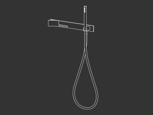 Однорычажный смеситель для душа из нержавеющей стали с ручным душем