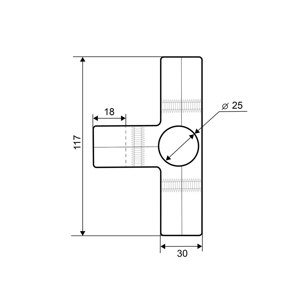 Соединитель 4-х труб ⌀25 хром 88458271 STLM-2124905 Santreyd  - Вид №3