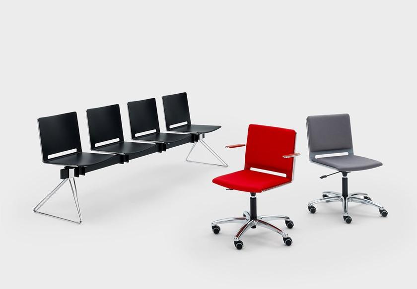 Viganò Офисное кресло из ткани с 5 спицами на колесиках Daisy sun-id-1355447 - Вид №1