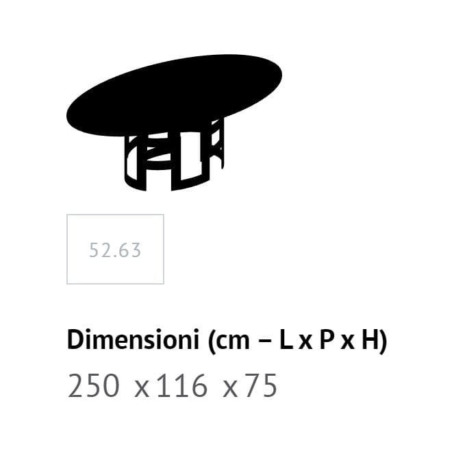 Прямоугольный обеденный стол из стали и дерева Bontempi Casa IMPERIAL ARCH-00071638 - Вид №7