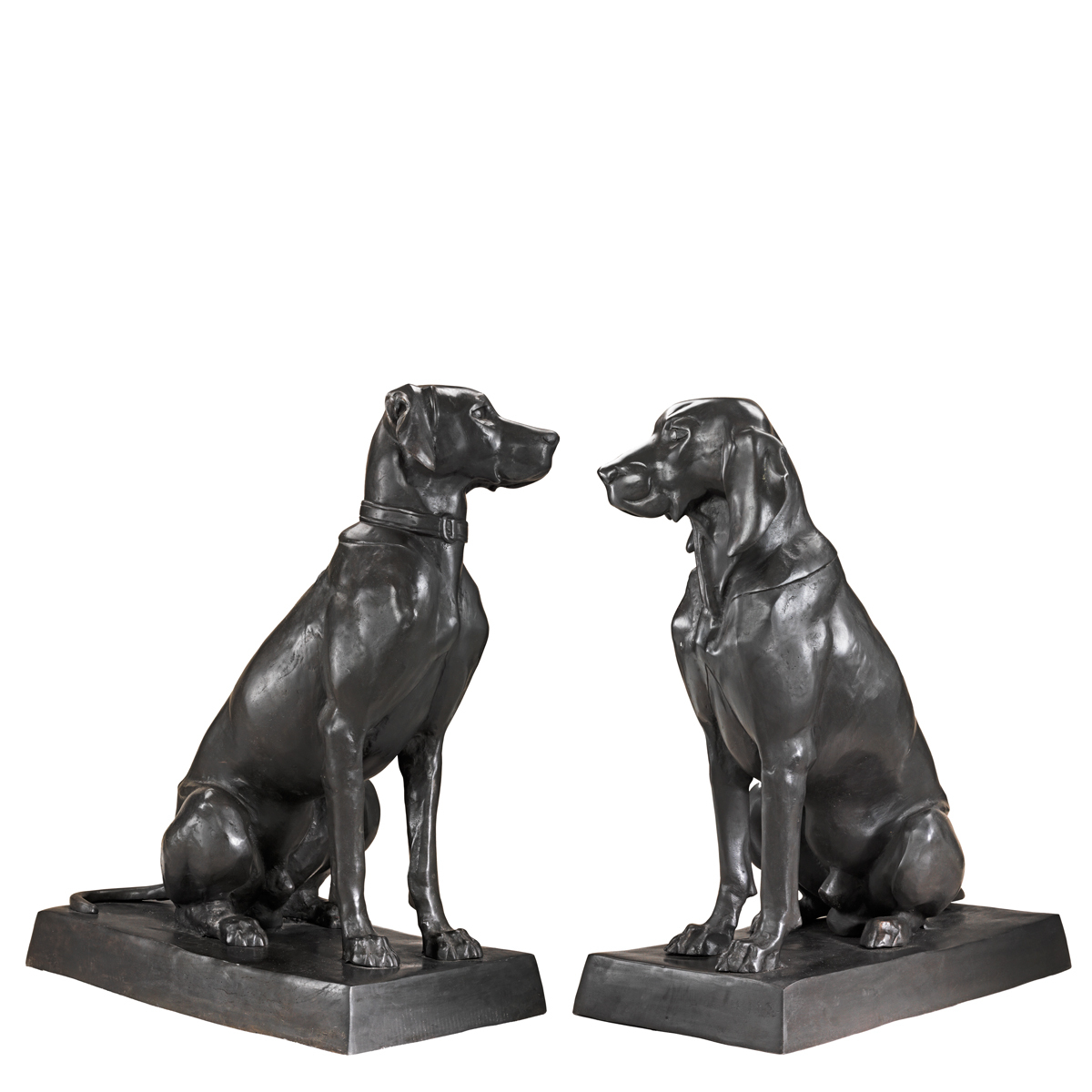 Статуэтки декоративные металлические 2 шт бронзовые Dogs Pointer & Hound EICHHOLTZ EICHHOLTZ 062714 Бронза;черный  - Вид №3