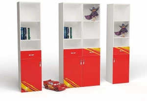 Стеллаж узкий ABC-KING Champion , красная (сторона левая)