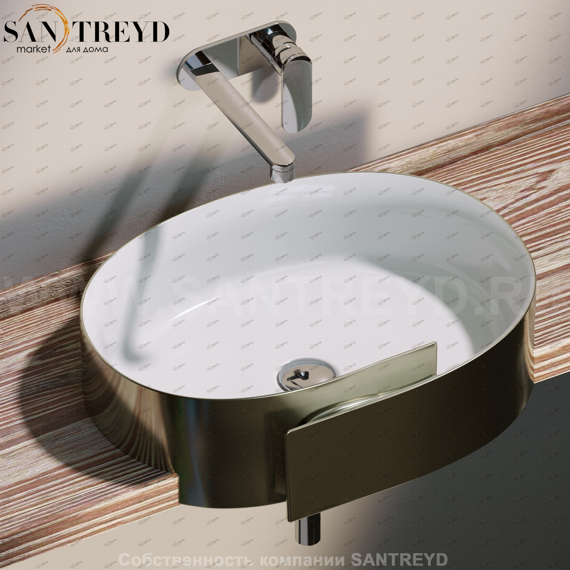 RL56SPLATINUM Напольная раковина стоящая овальная Ceramica Flaminia Roll