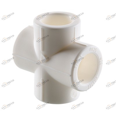 VTp.741.0.025 Фитинг полипропиленовый – крестовина Valtec 25 мм 