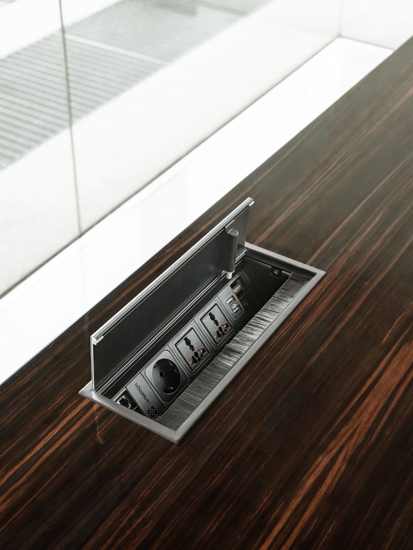 Деревянный и кожаный угловой исполнительный стол i 4 Mariani Евклидово ARCH-00069663 - Вид №6