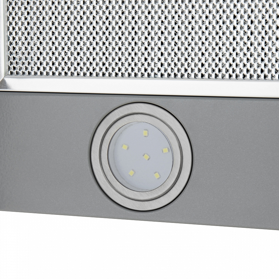 VS LIGHT 50 INOX Вытяжка vs light 50 ""нержавейка""/ • тип: встраиваемая • цвет: нержавейка • управление: колыбельное • ширина, мм: 500 • полная потребляемая мощность, вт: 140• количество скоростей: 2 • максимальная производительность, м3/ч: 480• диаметр Santreyd  - Вид №12