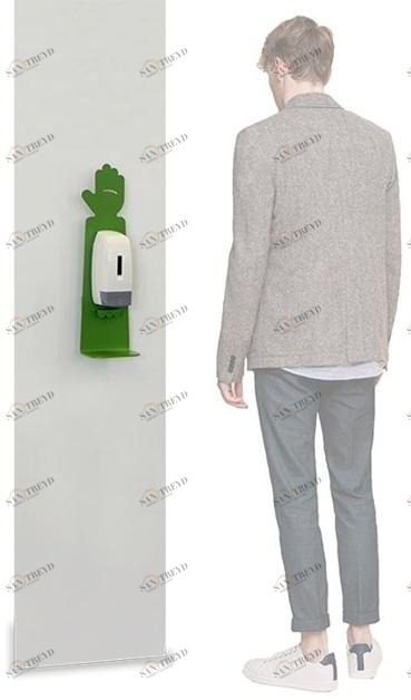 DIMCAR Настенный стальной диспенсер для дезинфицирующего геля  D848 