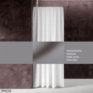 DV-GCS200-250-GUA09 Занавеска для душа Guardian, длина 200 см, ширина 250 см. стальной серый PHOS