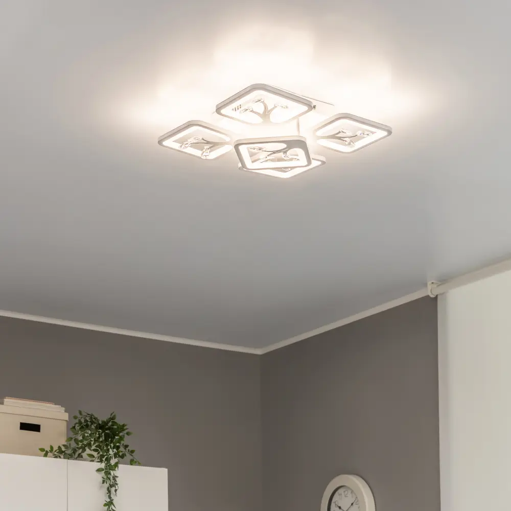 Люстра потолочная светодиодная диммируемая Ritter Albero 52094 2 с д/у 84 Вт 35 м² 2700К-6500К цвет белый 84339752 STLM-2174856  - Вид №15