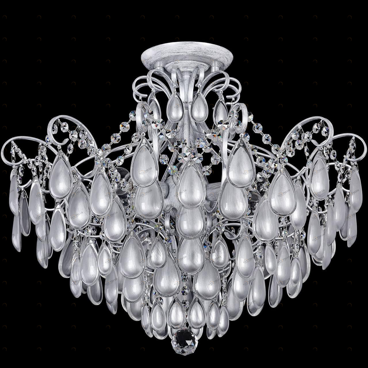 Потолочная люстра Freya Chabrol FR2302CL-06S FREYA ДИЗАЙНЕРСКИЕ, CHABROL WHITE SILVER 184171 Серебро 