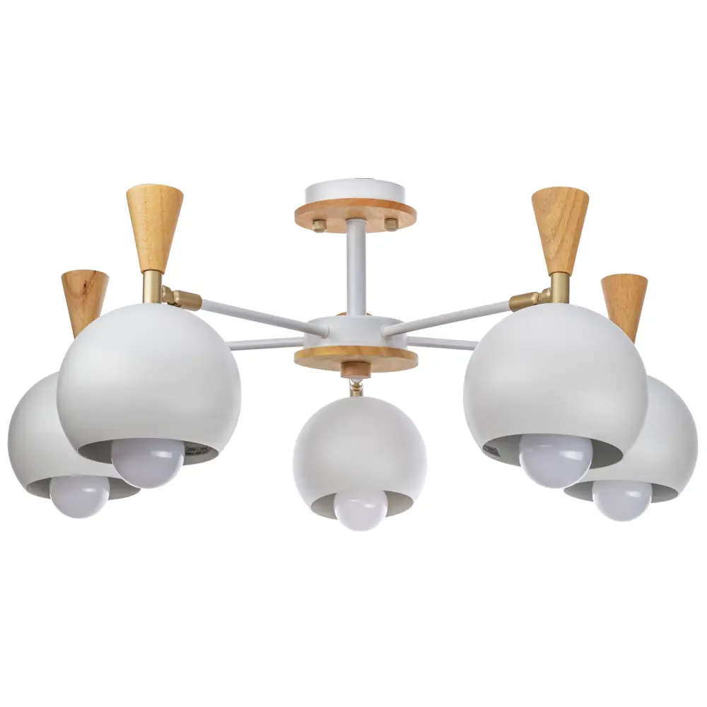 Люстра L1161-5 Morila white 5xЕ27x40 Вт цвет белый LAMPLANDIA STLM-2153504