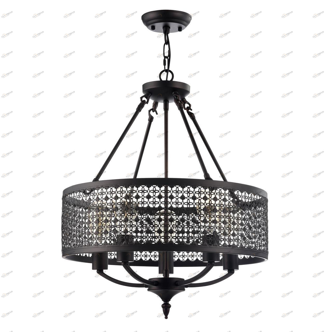 Подвесная люстра Freya Conte FR4166-PL-05C-BL FREYA ДИЗАЙНЕРСКИЕ, CONTE 186258 Коричневый 