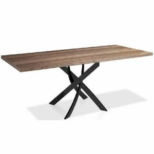 Обеденный стол деревянный с черными ножками 140 см орех F2133 от Angel Cerda ANGEL CERDA  149999 Орех;коричневый