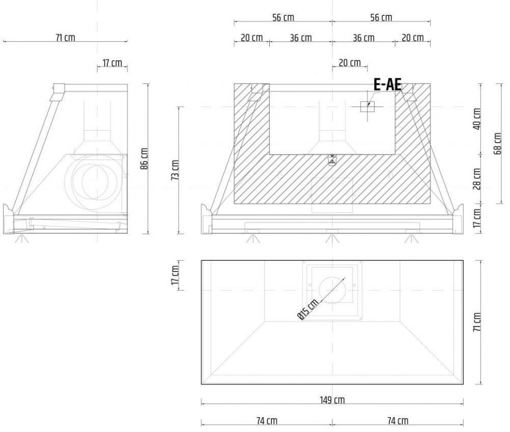 Профессиональная настенная медная вытяжка со встроенной подсветкой Santreyd sun-id-1433363 - Вид №2
