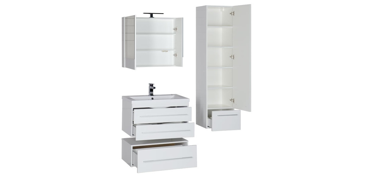 Комплект мебели Aquanet Нота 75 белый (камерино) 00165375 - Вид №2