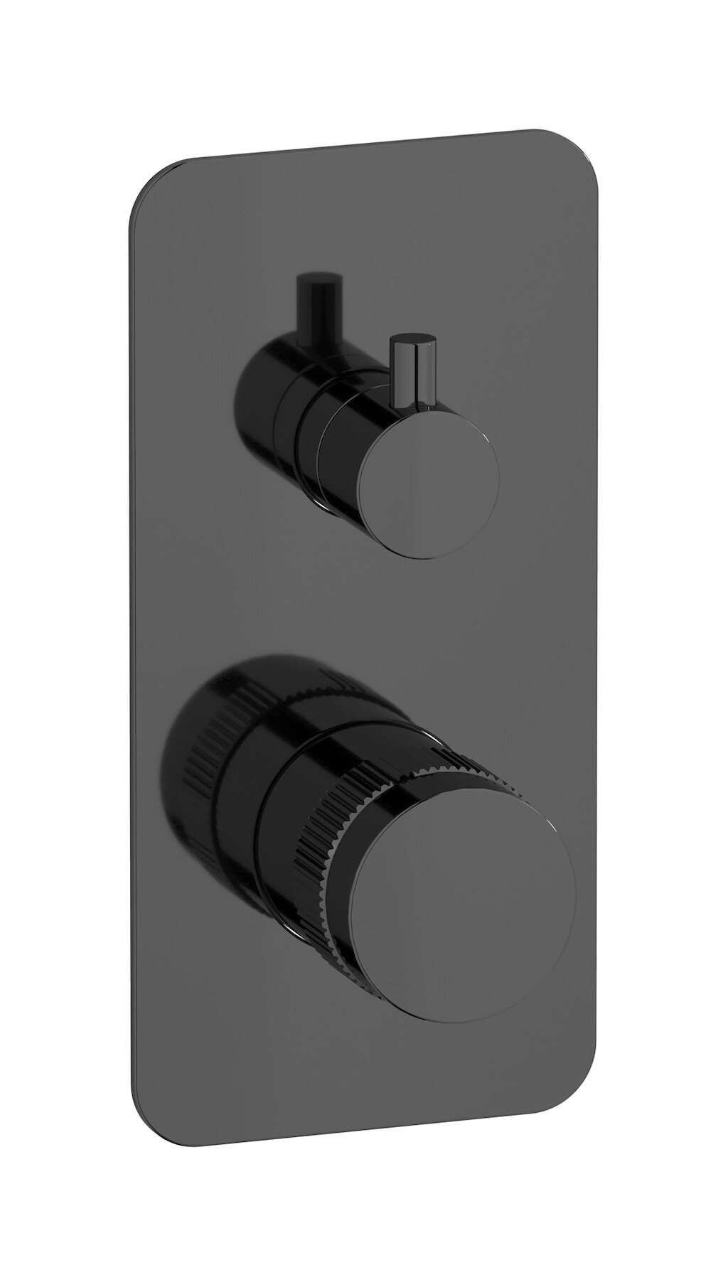 Прогрессивный настенный смеситель для душа на 2 потребителя. WE ARE IB rx310cf Black Chrome Reflex