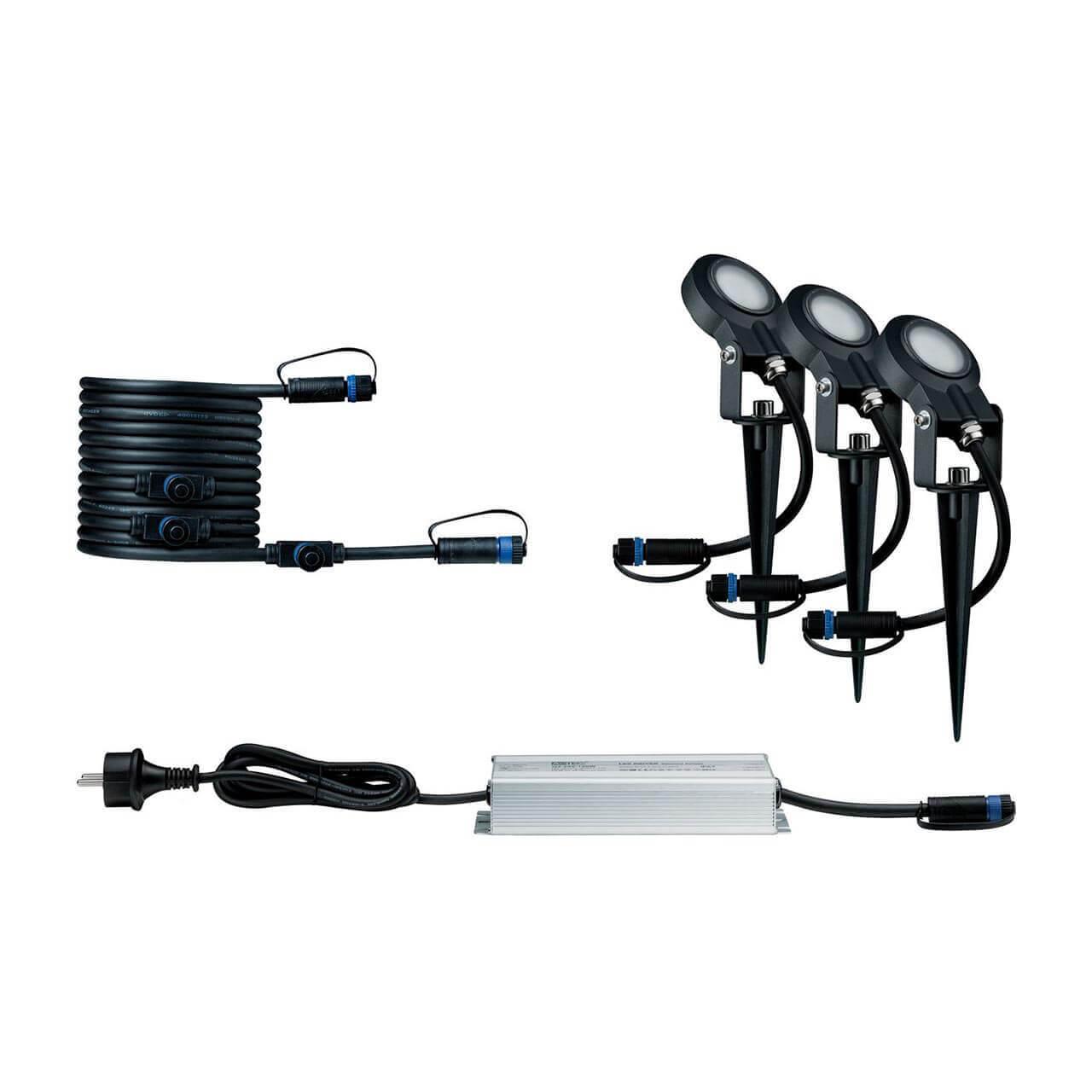 Уличный светильник светодиодный ландшафтный черный Spot Sting Basisset 93696 PAULMANN SPOT STING BASISSET 00-3897009 Черный  - Вид №2
