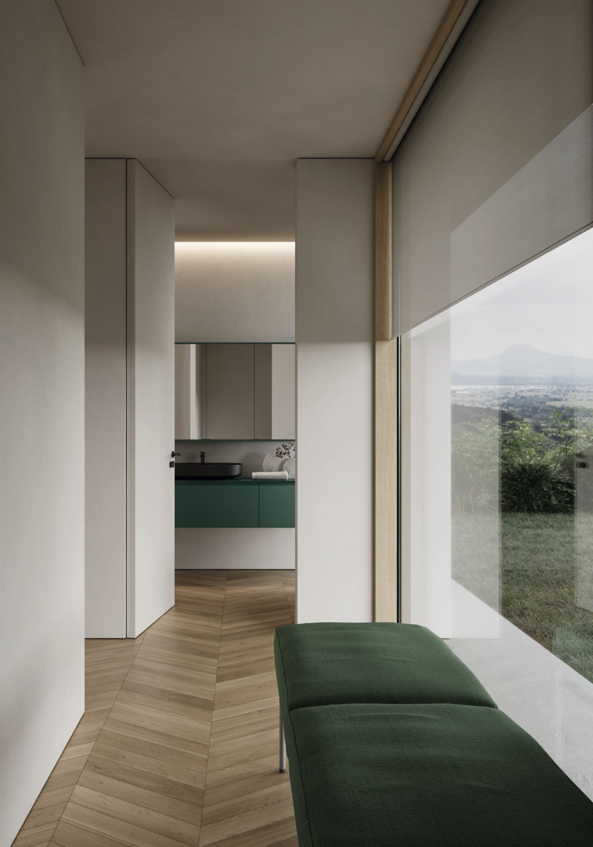 Подвесной туалетный столик с зеркалом Ideagroup Seventy Form ARCH-00043718 - Вид №1