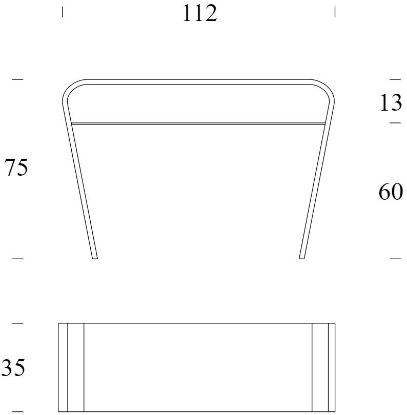 Tonin Casa Прямоугольная стеклянная консоль с полками  T6460  - Вид №2