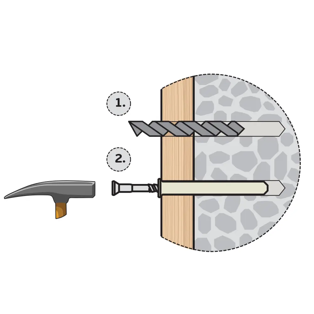 Дюбель-гвоздь потайной Европартнер 8×120 мм для надежного монтажа 89383281 STLM-1489088 - Вид №3