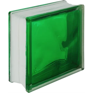 Стеклоблок Богема Волна цвет ярко-изумрудный