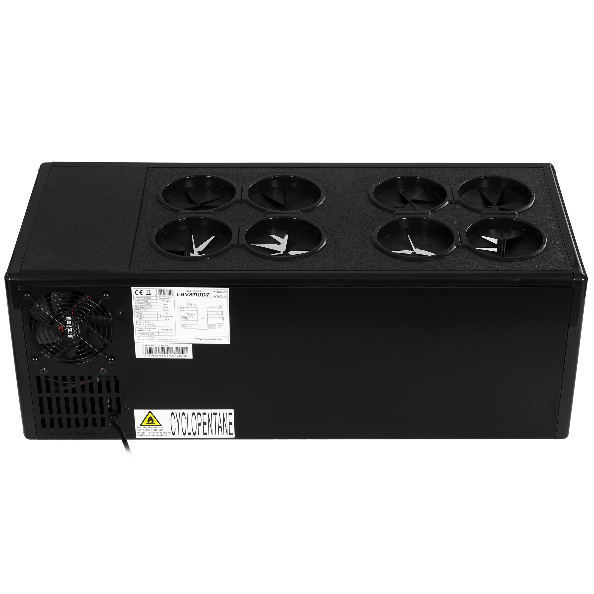 8192696 Винный шкаф Cavanova OW8CS черный STDN-0057544 - Вид №6