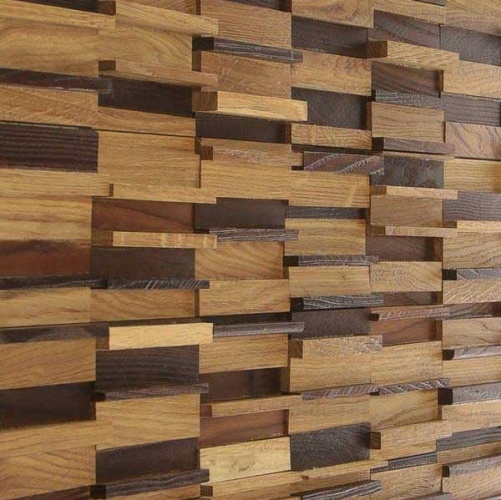 Мозаика и 3D панели из дерева Tarsi 3D Баста+ Дуб 3д (мозаика панели), брашированная (3Д (мозаика панели), Брашированная) 300х300 мм 3Д8М21 - Вид №1