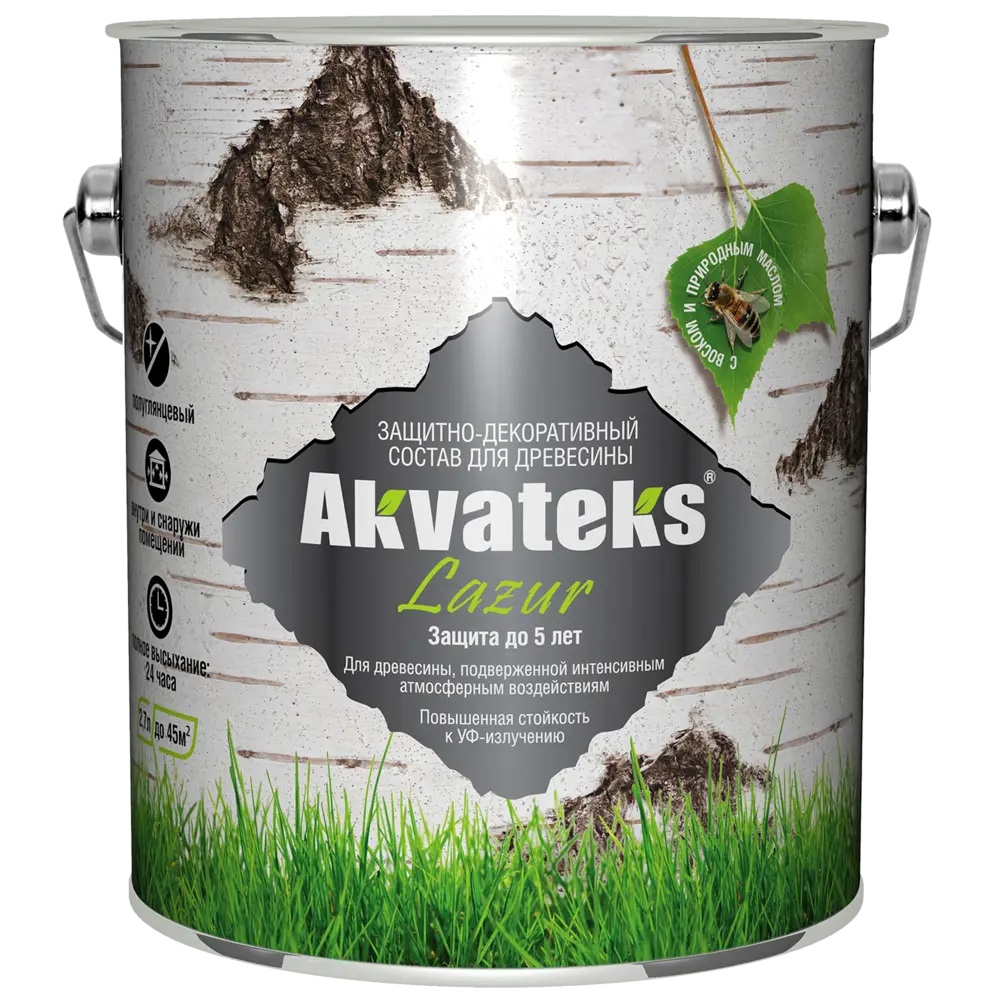 Антисептик АКВАТЕКС для защиты древесины с эффектом полуглянца, цвет Калужница 2.7 л 87273261 STLM-0073603 - Вид №1