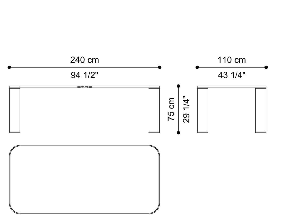 Деревянный прямоугольный стол ETRO Home Interiors Fly Over ARCH-00069561 - Вид №2