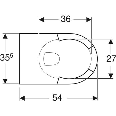 203045000 Подвесной унитаз настенный Белый Geberit  Германия  - Вид №2