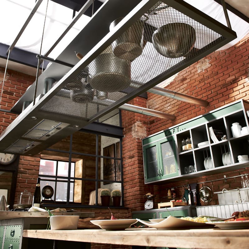 Кухня из нержавеющей стали с островом Marchi Cucine Vintage Style ARCH-00090833 - Вид №3