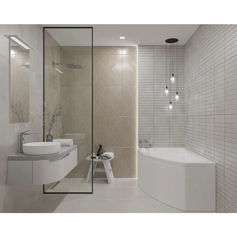 89365800 Плитка настенная Azori Cemento Madera 31.5x63 см 1.59 м² сатинированная цвет коричневый STLM-0948088 - Вид №6