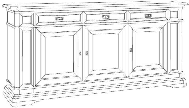Arvestyle Буфет из массива дерева с ящиками San marco sun-id-1465755 - Вид №9