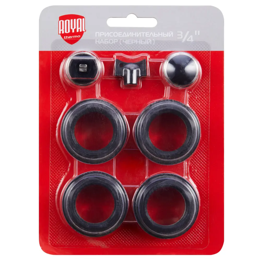 Монтажный комплект для радиатора Royal Thermo 3/4" сталь черный 7 шт STLM-2069978