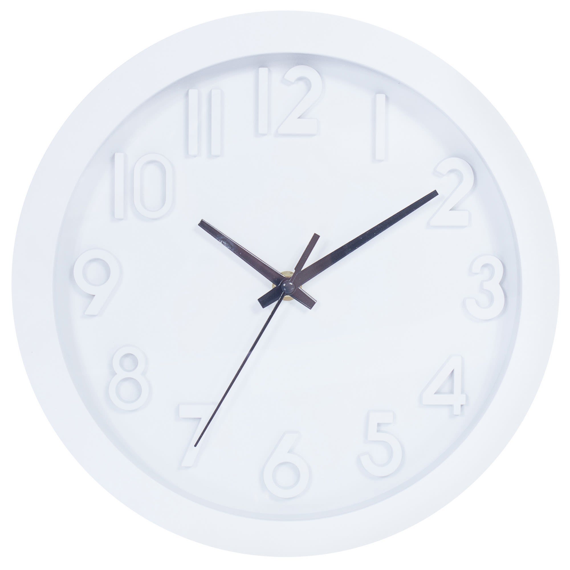 18868975 Часы настенные "Белые " диаметр 25 см Цифры Santreyd 