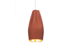 094582 Подвесной светильник 13 терракотово-золотой Marset Pleat Box 