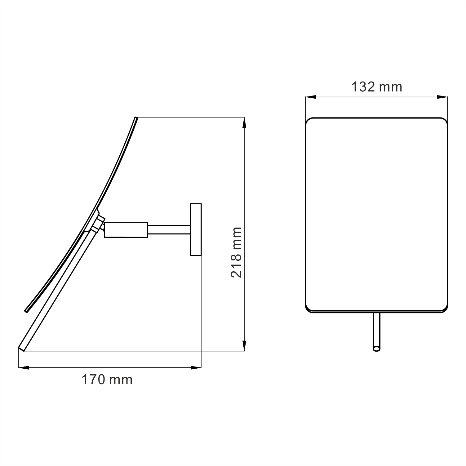 K-1001BLACK Зеркало с 3-х кратным увеличением WasserKRAFT  - Вид №3