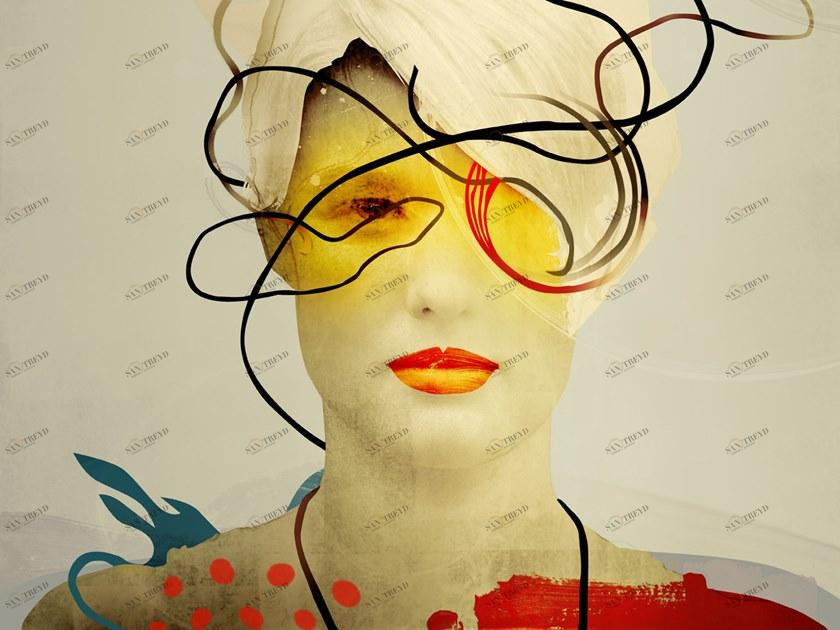 MOMENTI Авторский художественный принт Crazy home paintings Dh-013