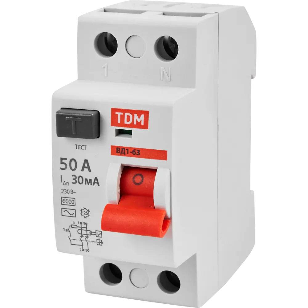 УЗО TDM Electric ВД1-63S - защита от поражения током и пожаров 89347163 STLM-1106997