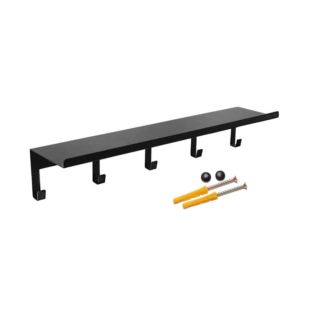 Полка настенная Manzzaro 50x12 см со скрытым креплением сталь цвет черный STLM-2041754
