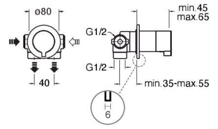 2-полосный переключатель CRISTINA Rubinetterie SX ARCH-00148510 - Вид №1