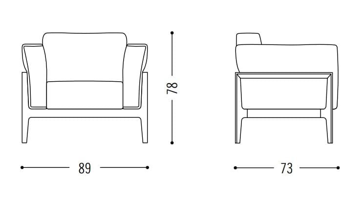 Кожаное кресло с подлокотниками COR Elm ARCH-00139209 - Вид №4