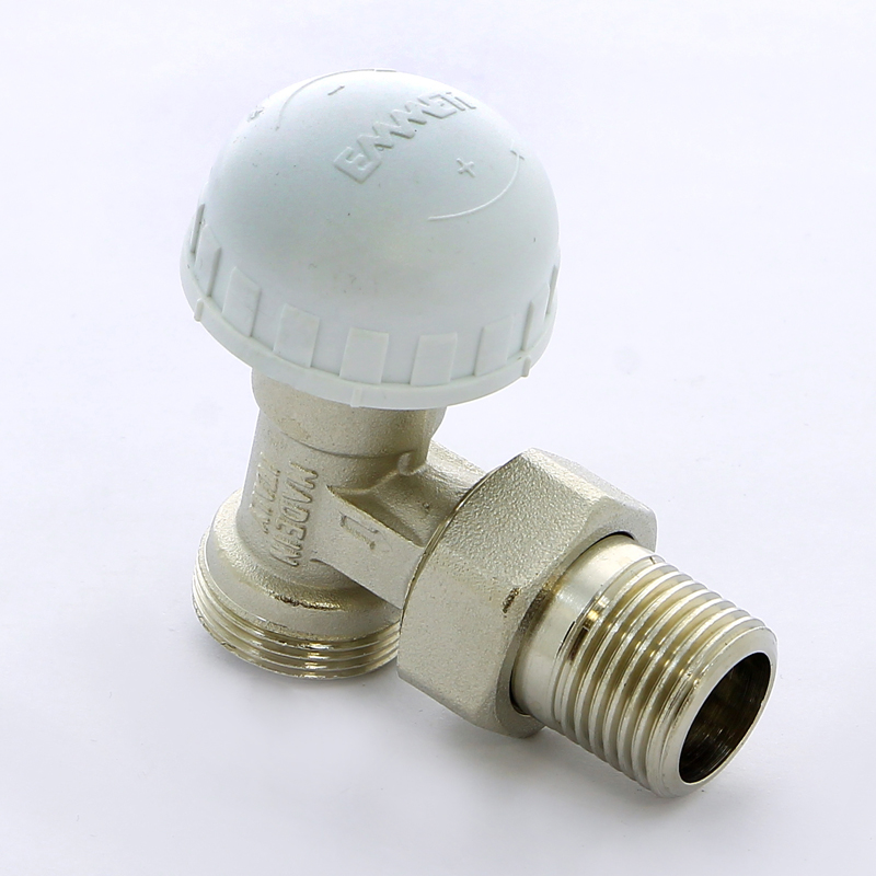 Вентиль НН угловой термостатический для радиаторов обратный с разъемным соединением EMMETI 1/2"-М24x19 01350342 - Вид №1