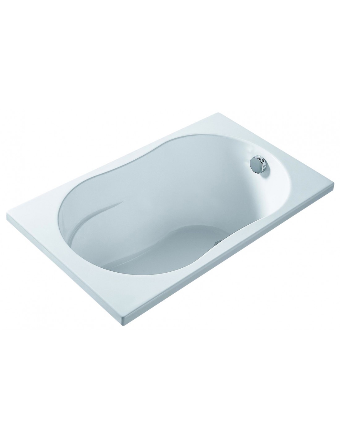 675200 001 00  Ванна Minime, с дополнительным сиденьем, встраиваемая, ультракомпактная, 5 регулируемых ножек, 120 x 70 см Valentin 