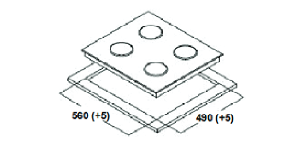 5346136 Газовая варочная поверхность Oasis P-GITT (F) STDN-0040069 - Вид №8