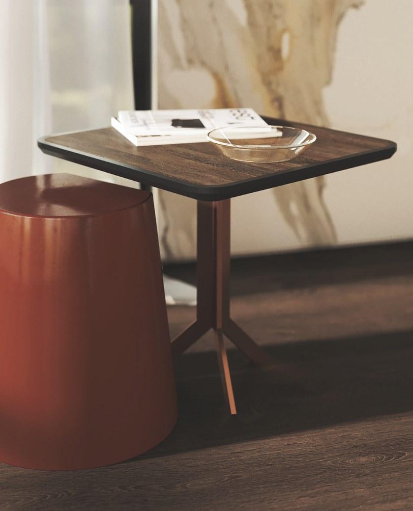 PRADDY Круглый лакированный журнальный столик для гостиной  Ml142  - Вид №3