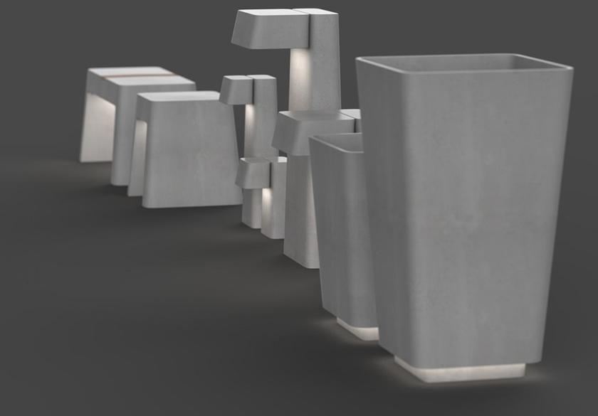 Neri Цементный светодиодный уличный настенный светильник Brenta sun-id-1457688 - Вид №3