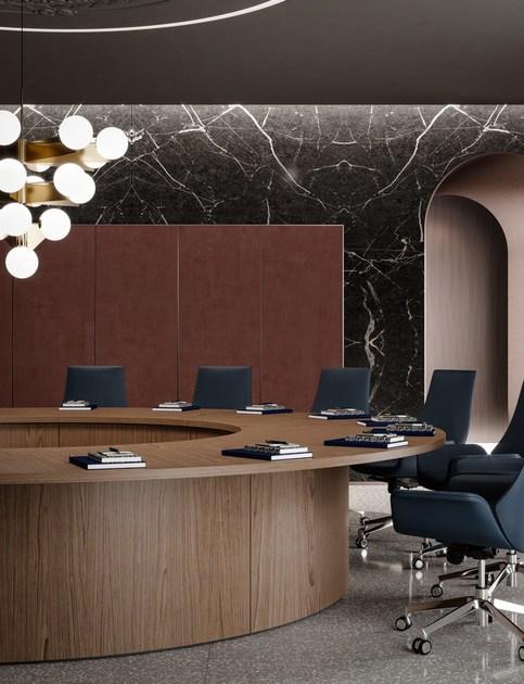 PROF Круглый деревянный стол для переговоров Bespoke conference tables sun-id-1443579 - Вид №3