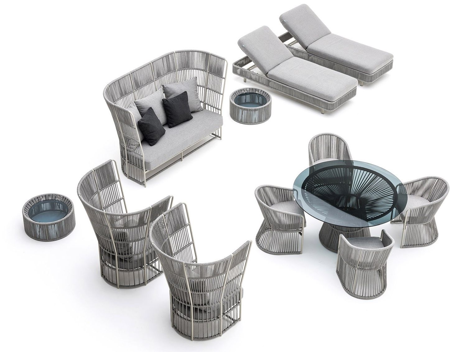 Плетеный диван из синтетического волокна с высокой спинкой Varaschin Tibidabo ARCH-00137976 - Вид №3