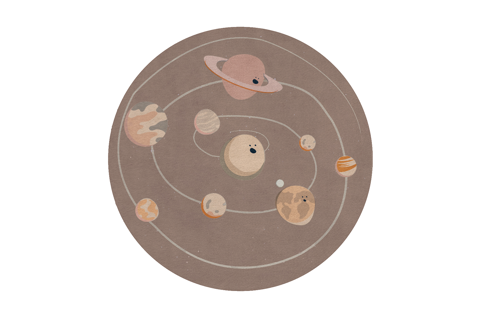 CIST786 Детские ковры Солнечная система Circu 